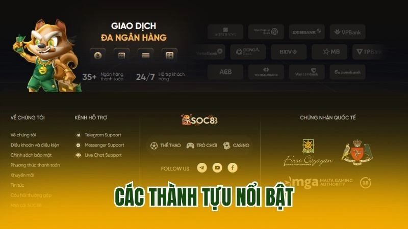 Các thành tựu nổi bật